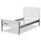 Baxton Studio Nereida Modern White and Dark Grey-Finished Wood Twin Platform Bed 143-7869 - alternate 2